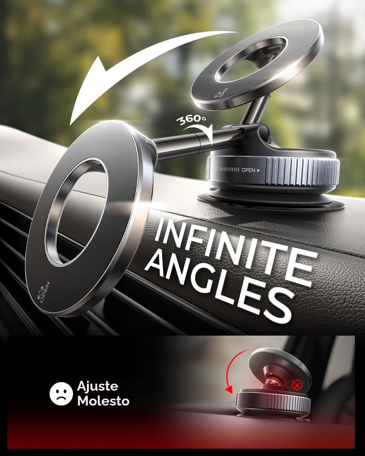 Magnet Hold | Soporte para Celular con Ventosa